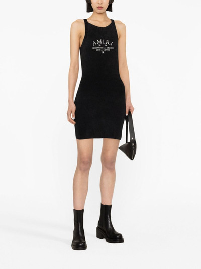 AMIRI logo-embroidered knitted minidress outlook
