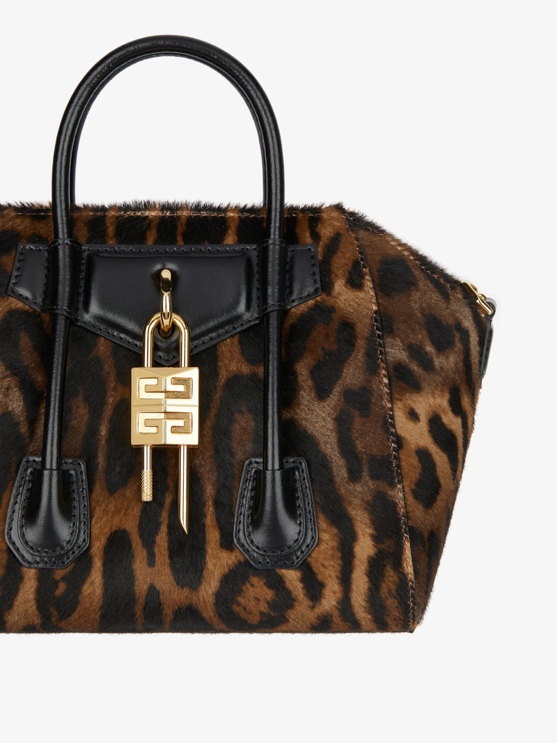 MINI ANTIGONA LOCK BAG IN LEOPARD PRINT HAIRCALF 6