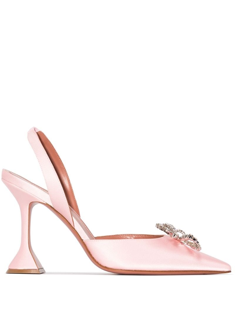 Sling 95mm bow-embellished pumps - 1