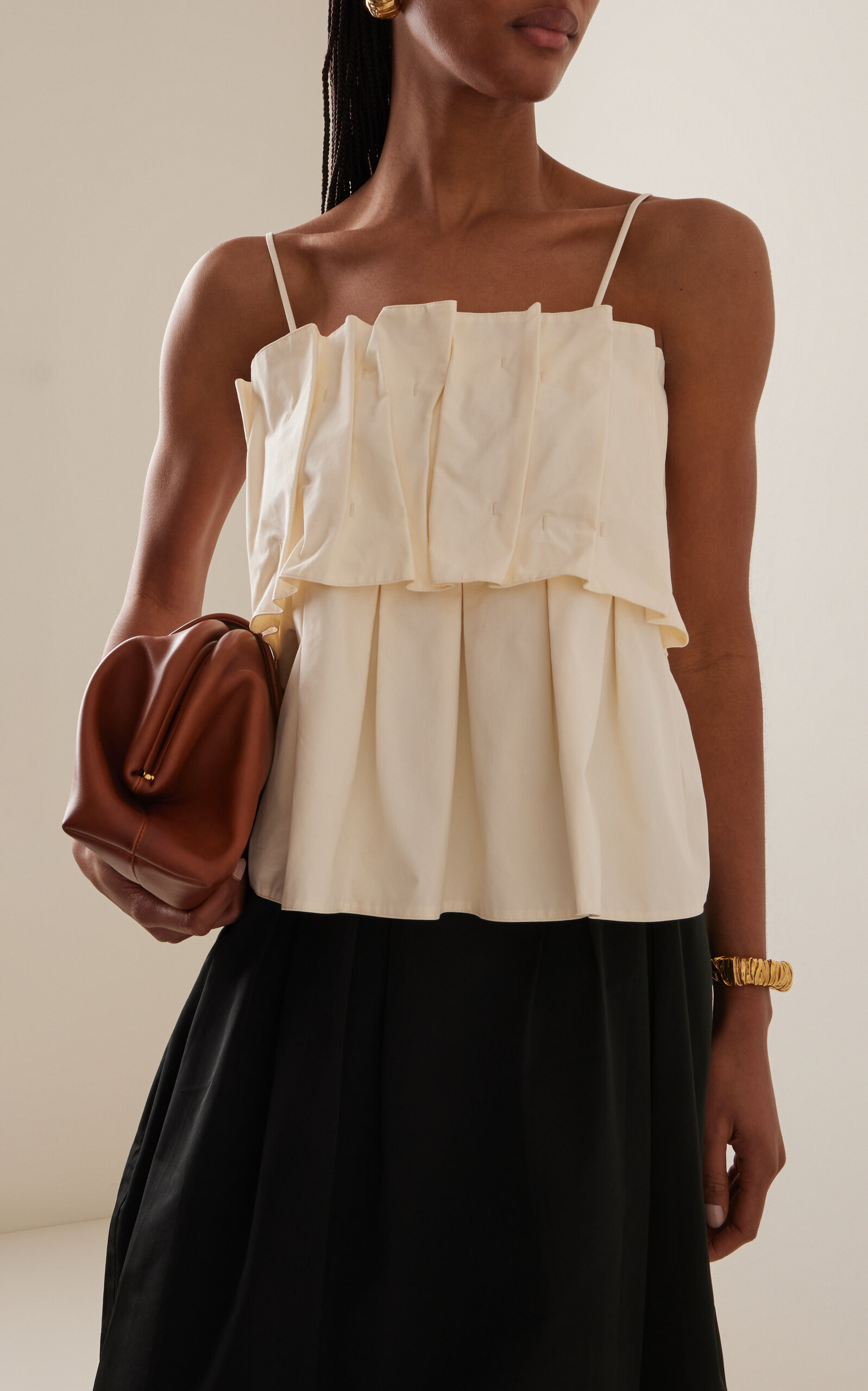 Exclusive Sculpted Cotton Top ivory - 3