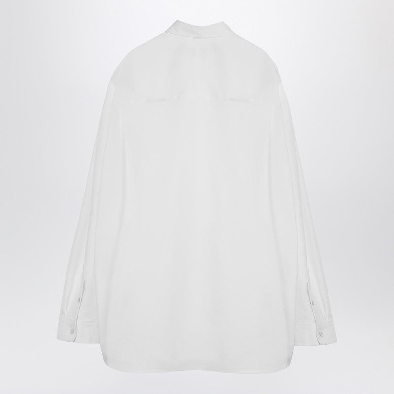 Balenciaga Large Fit Outerwear Shirt White Women - 2