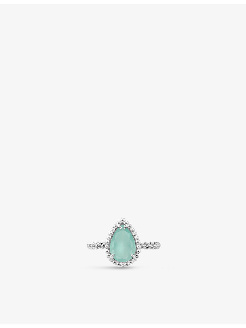 Serpent Bohème 18ct white-gold and 1.16ct aquaprase ring - 3