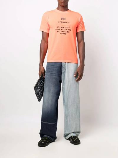 BALENCIAGA slogan-print T-shirt outlook