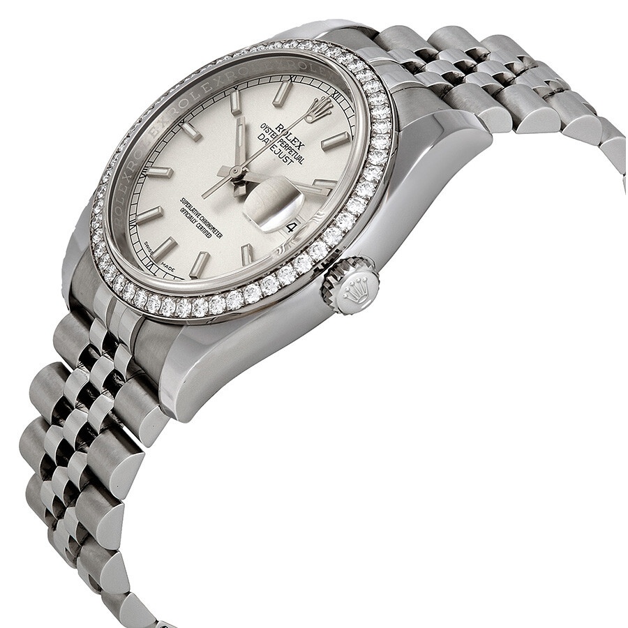 Rolex Oyster Perpetual Datejust 36 Silver Dial Stainless Steel Jubilee Bracelet Automatic Ladies Wat - 2