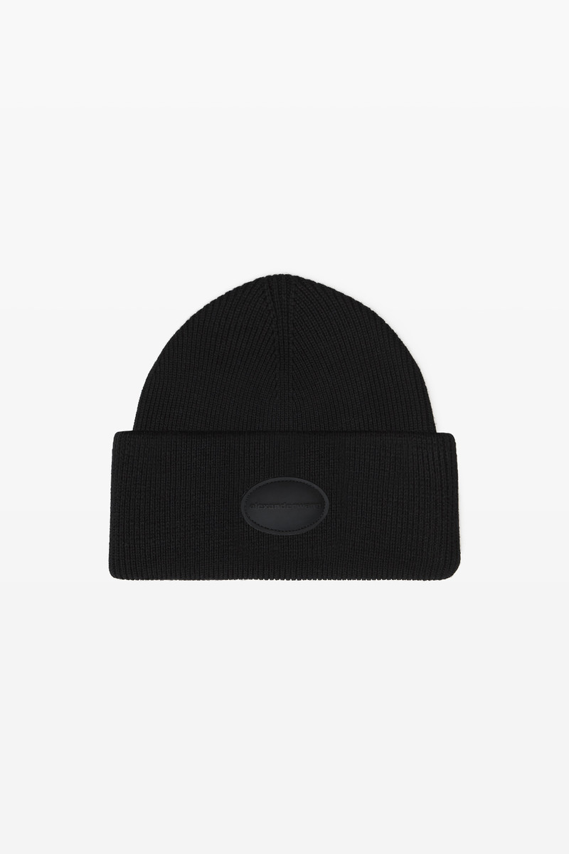 dome logo beanie in ribbed wool stretch 1