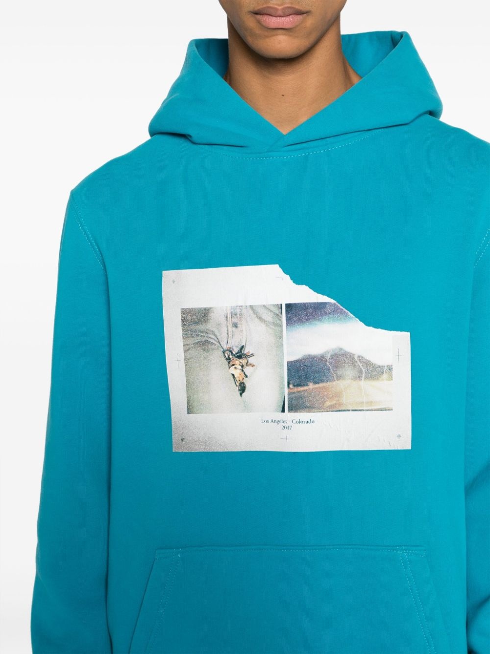 Sanchi photograph-print cotton hoodie - 5