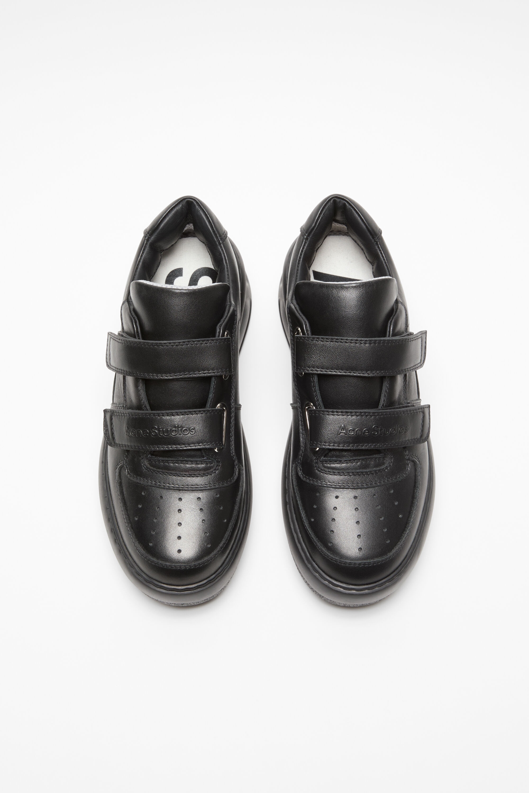 Velcro strap platform sneakers - Anthracite grey - 3