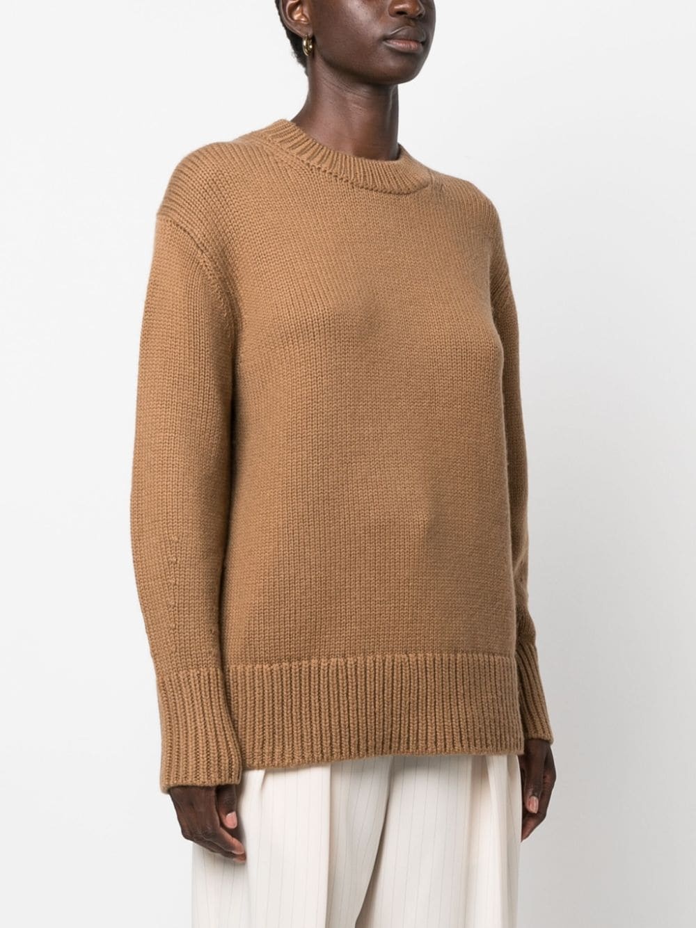 ribbed crew-neck jumper - 3