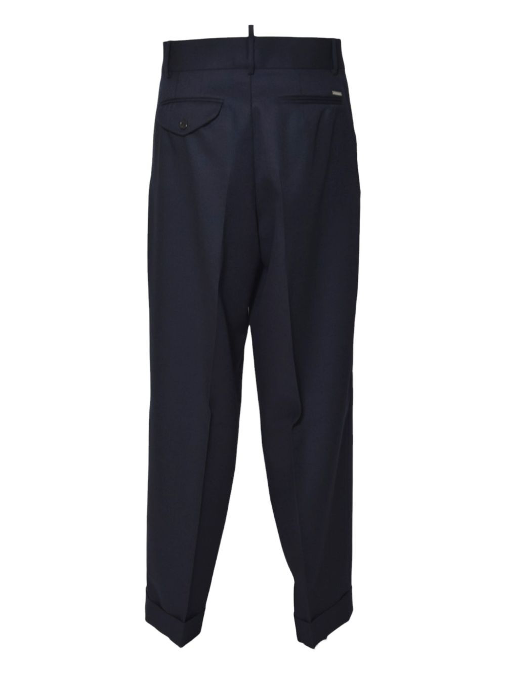 pleated cuffed-hems trousers - 2