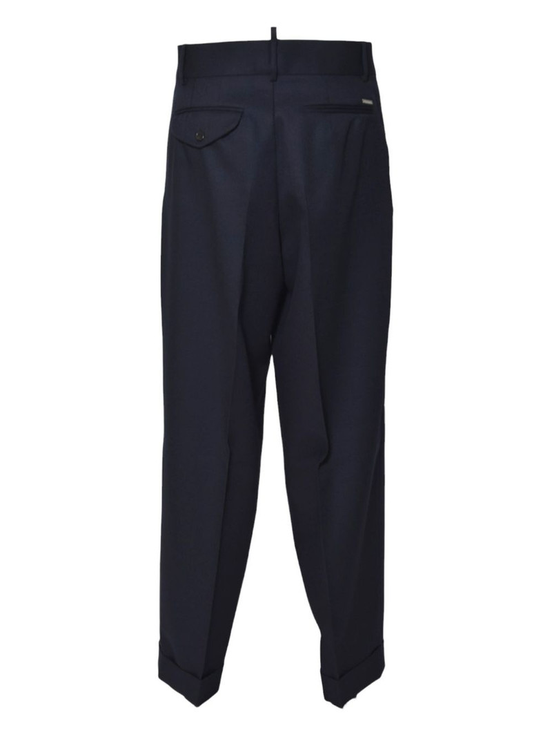 DSQUARED2 pleated cuffed-hems trousers outlook
