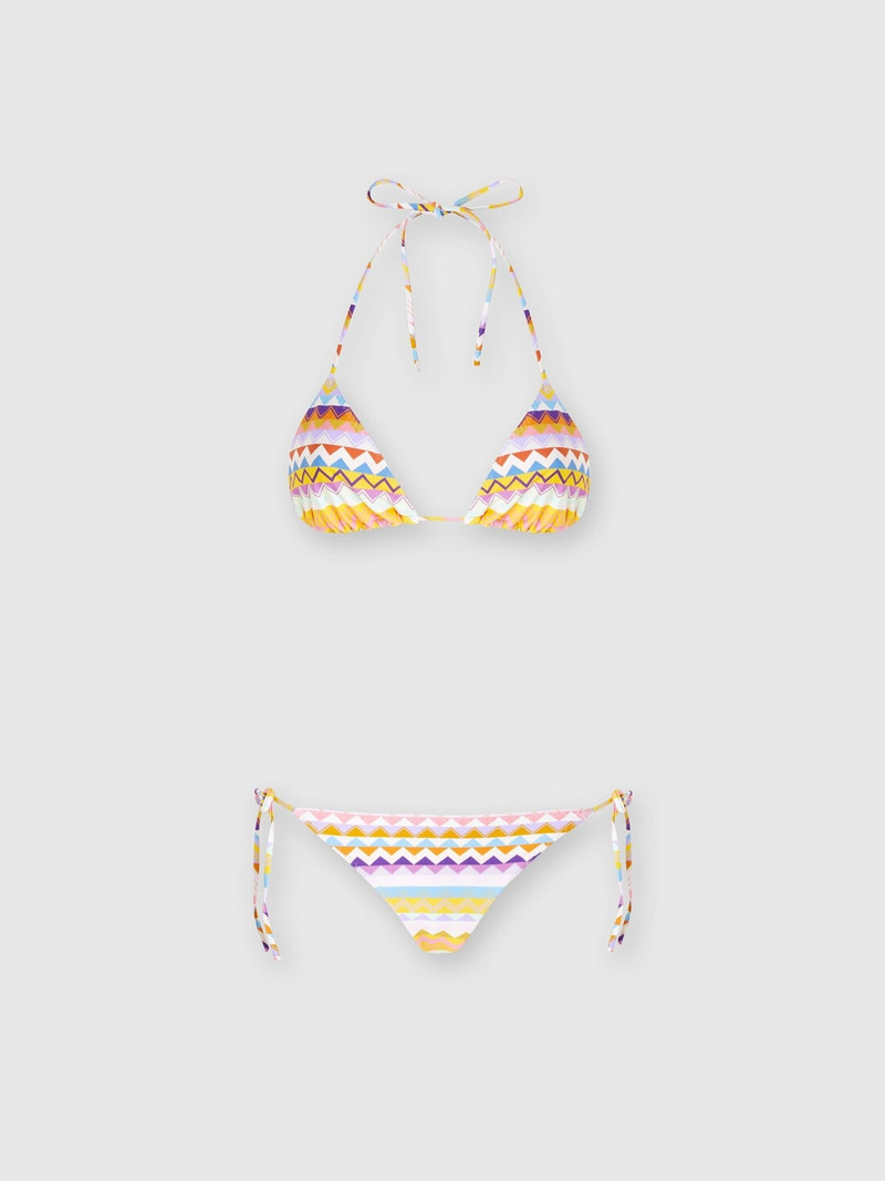 Stretch bikini with zigzag print - 1