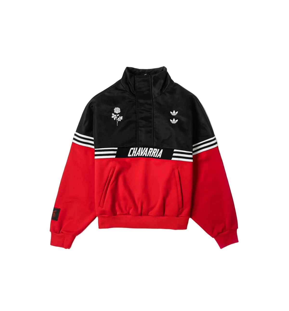 X WILLY CHAVARRIA GOMEZ PULLOVER SWEATER (BLACK/RED) - 1