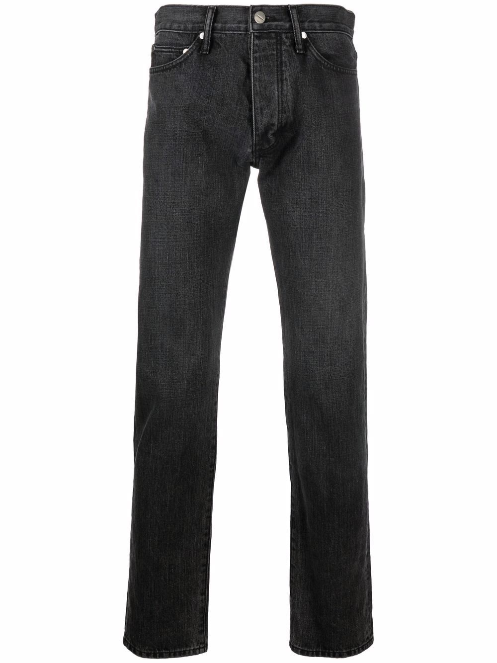 dark-wash straight-leg jeans - 1