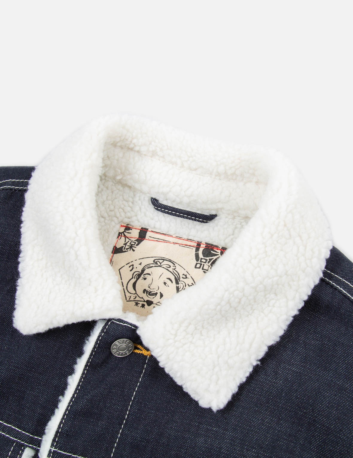 TWO-LAYER BRUSHSTROKE DAICOCK SHERPA-LINED DENIM JACKET - 11