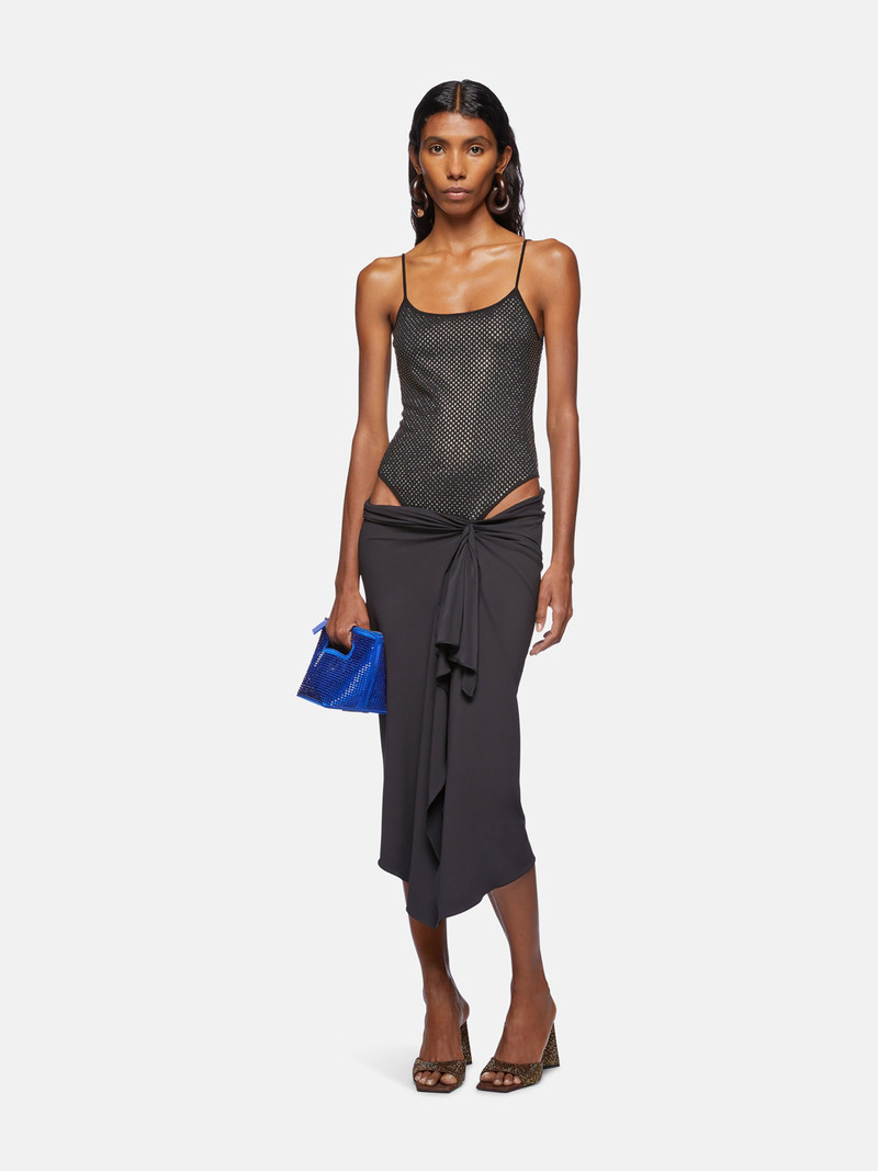 THE ATTICO BLACK MIDI DRESS outlook