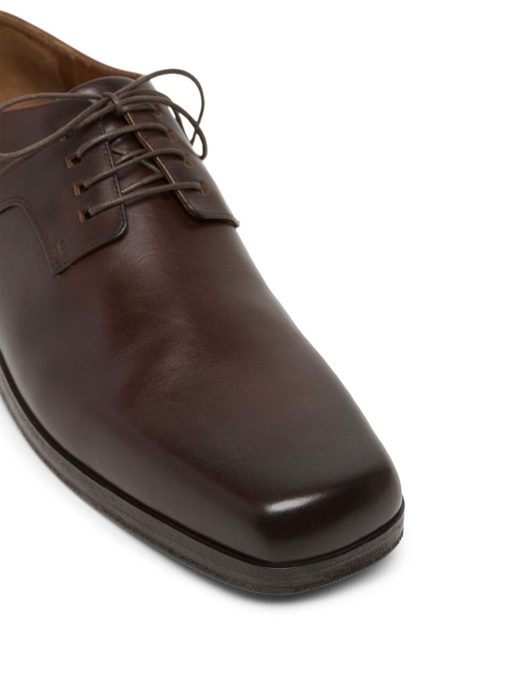 square-toe leather derby shoes - 4