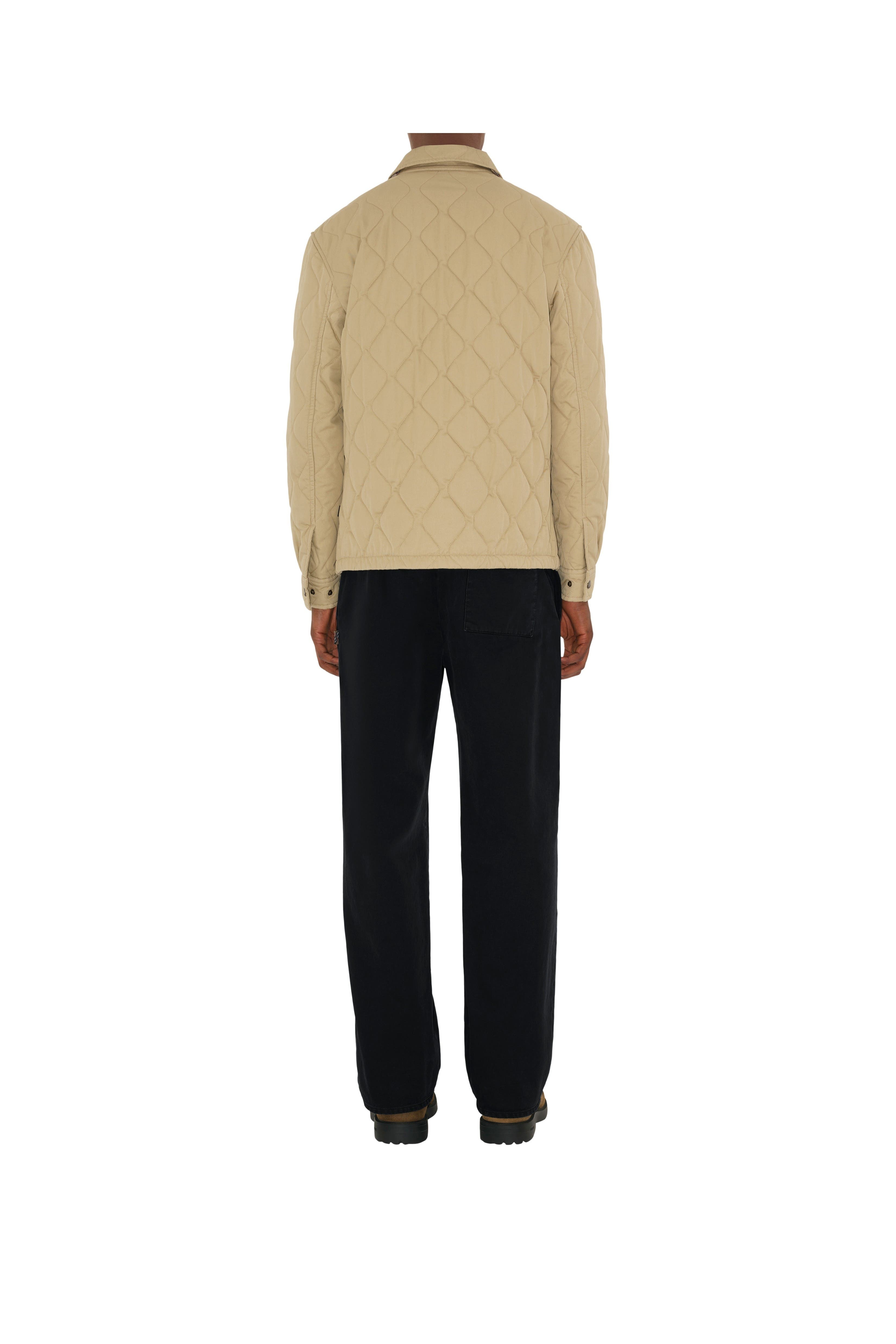 burberry Quilted Gabardine Overshirt in Hamper Beige at Nordstrom - 4