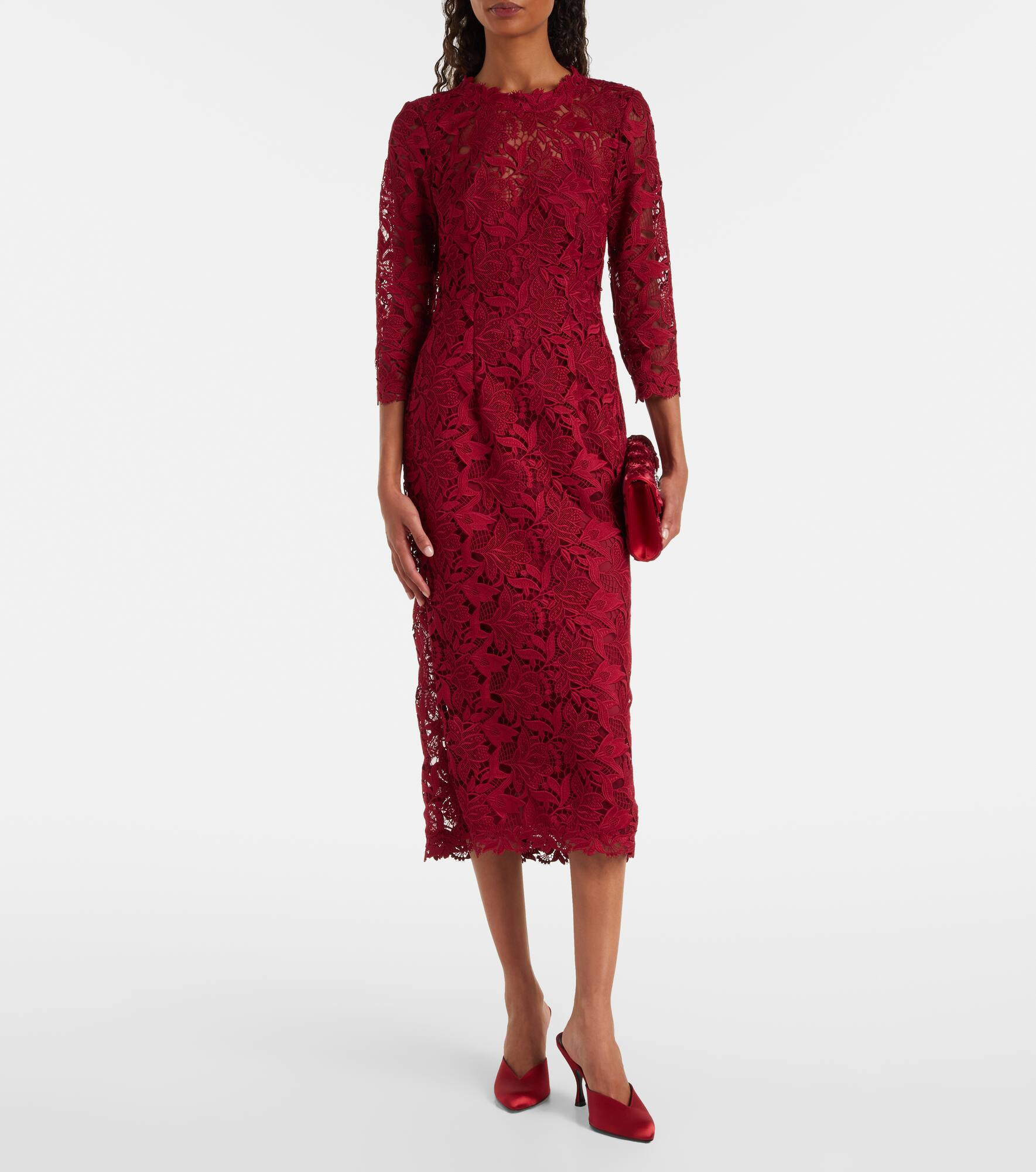 Lace midi dress - 2