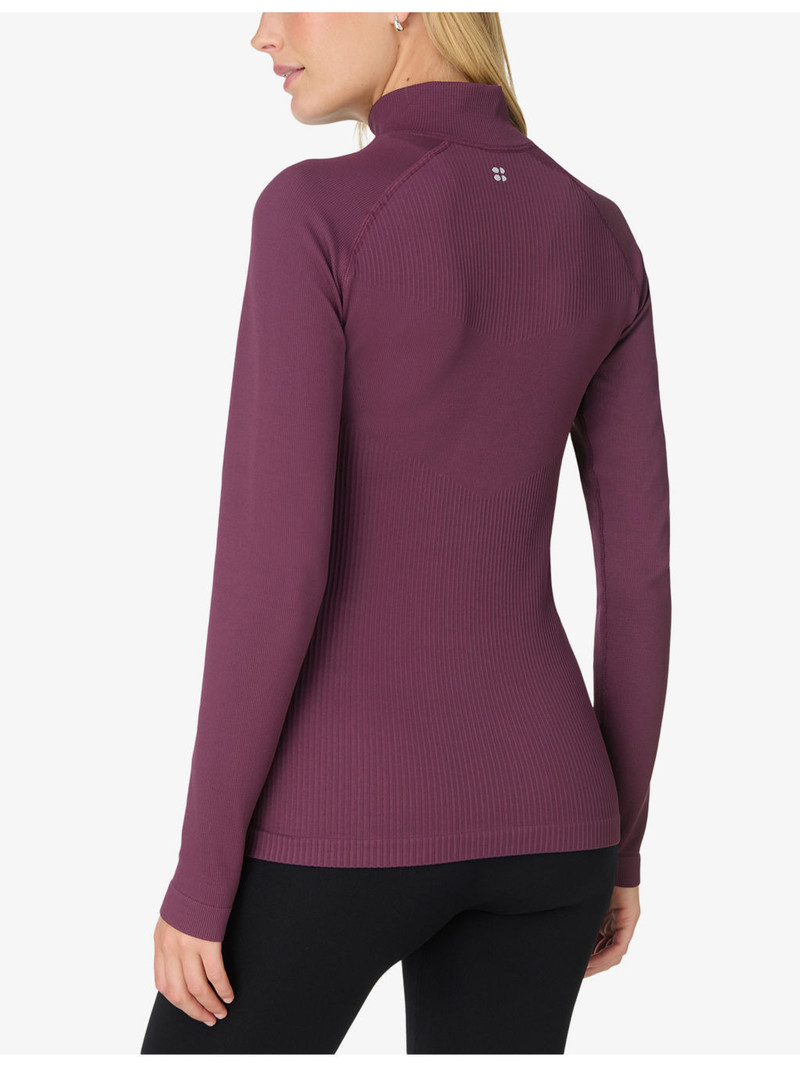 Ribbed Chevron Half-Zip Base Layer Ski Top 4