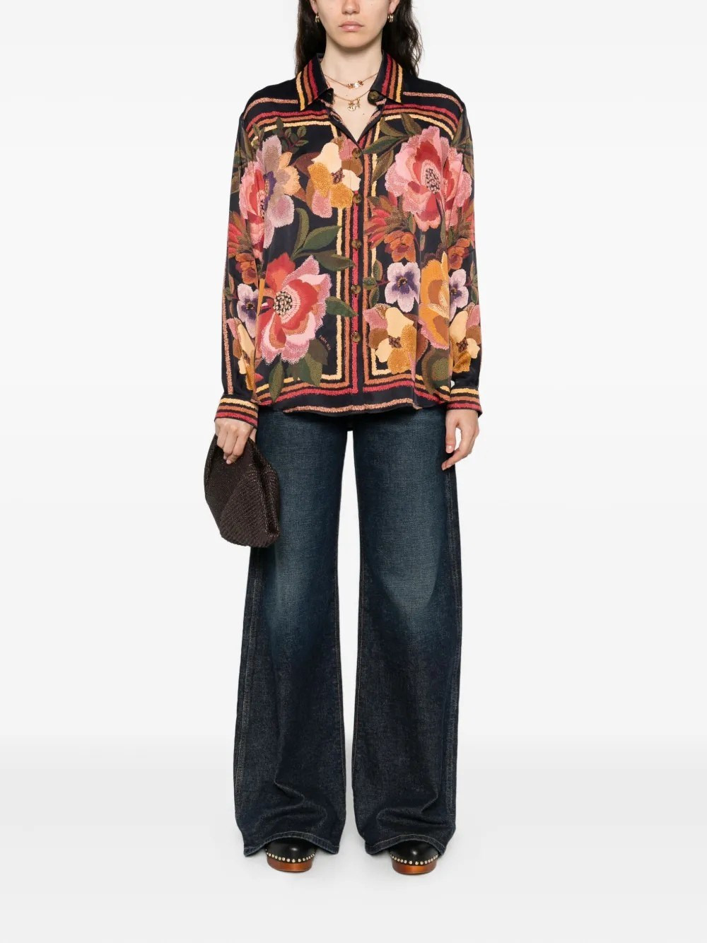 CHENILLE FLOWE SHIRT - 2