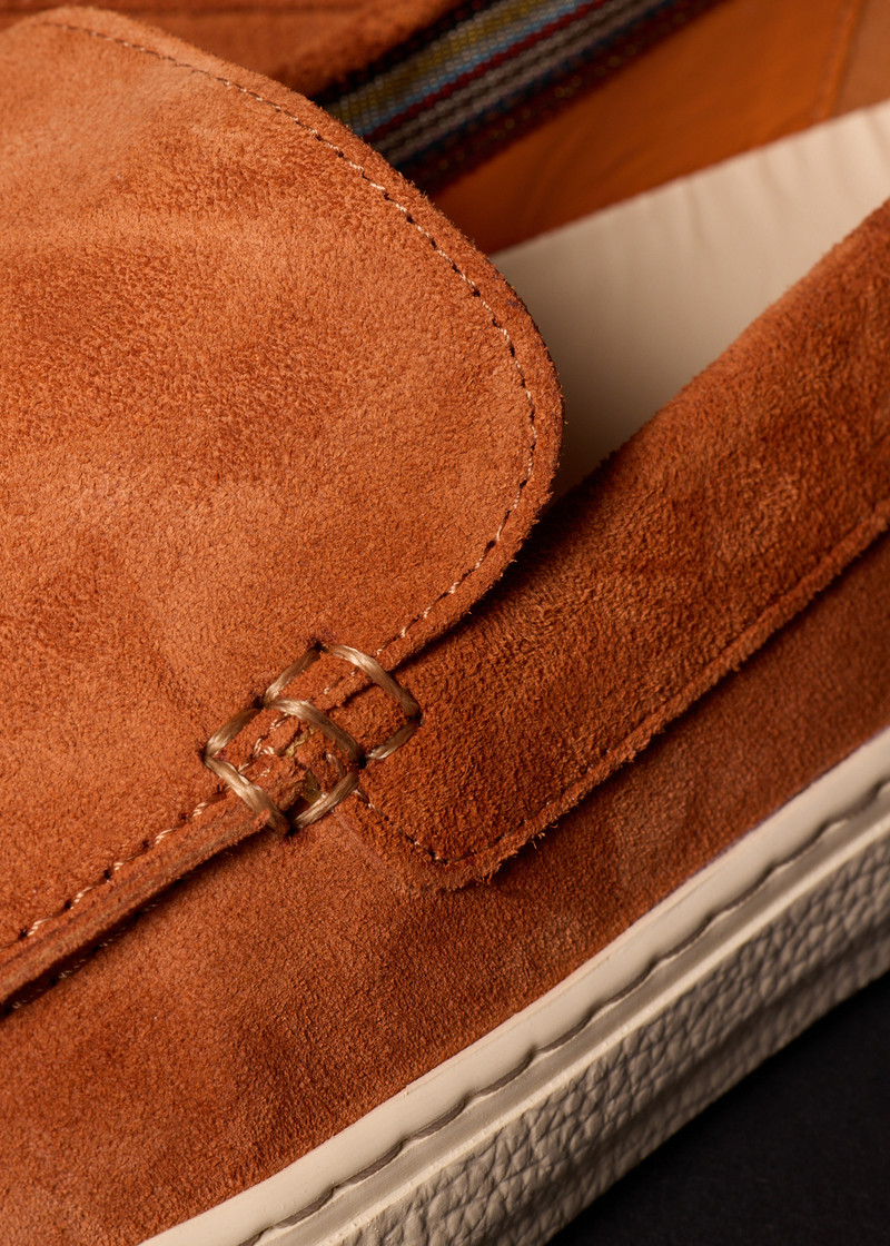 Orange Suede 'Simeon' Loafers 4