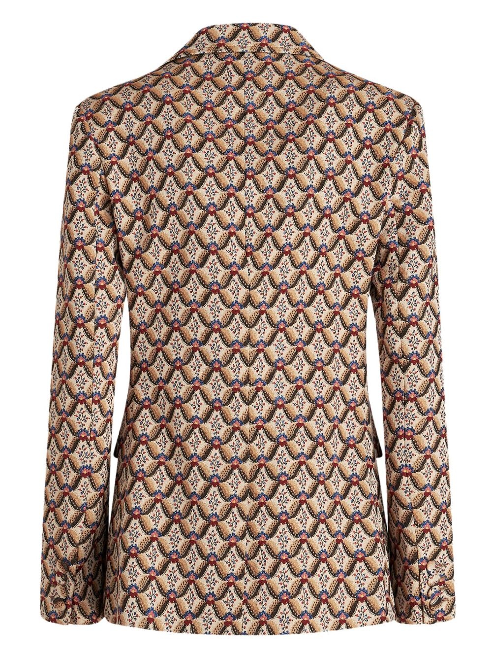 floral-jacquard double-breasted blazer - 6