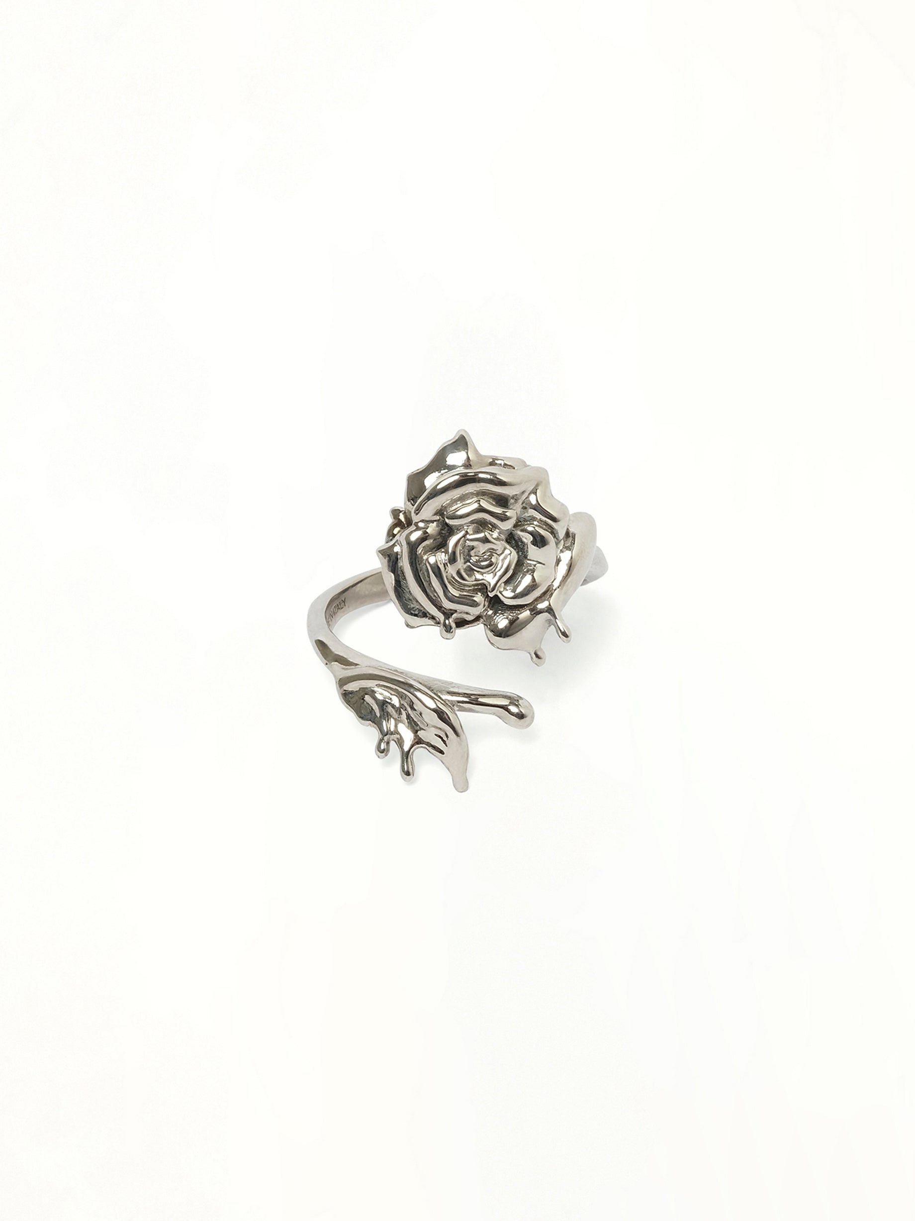 Dipped Rose Ring in Antique Silver - 2