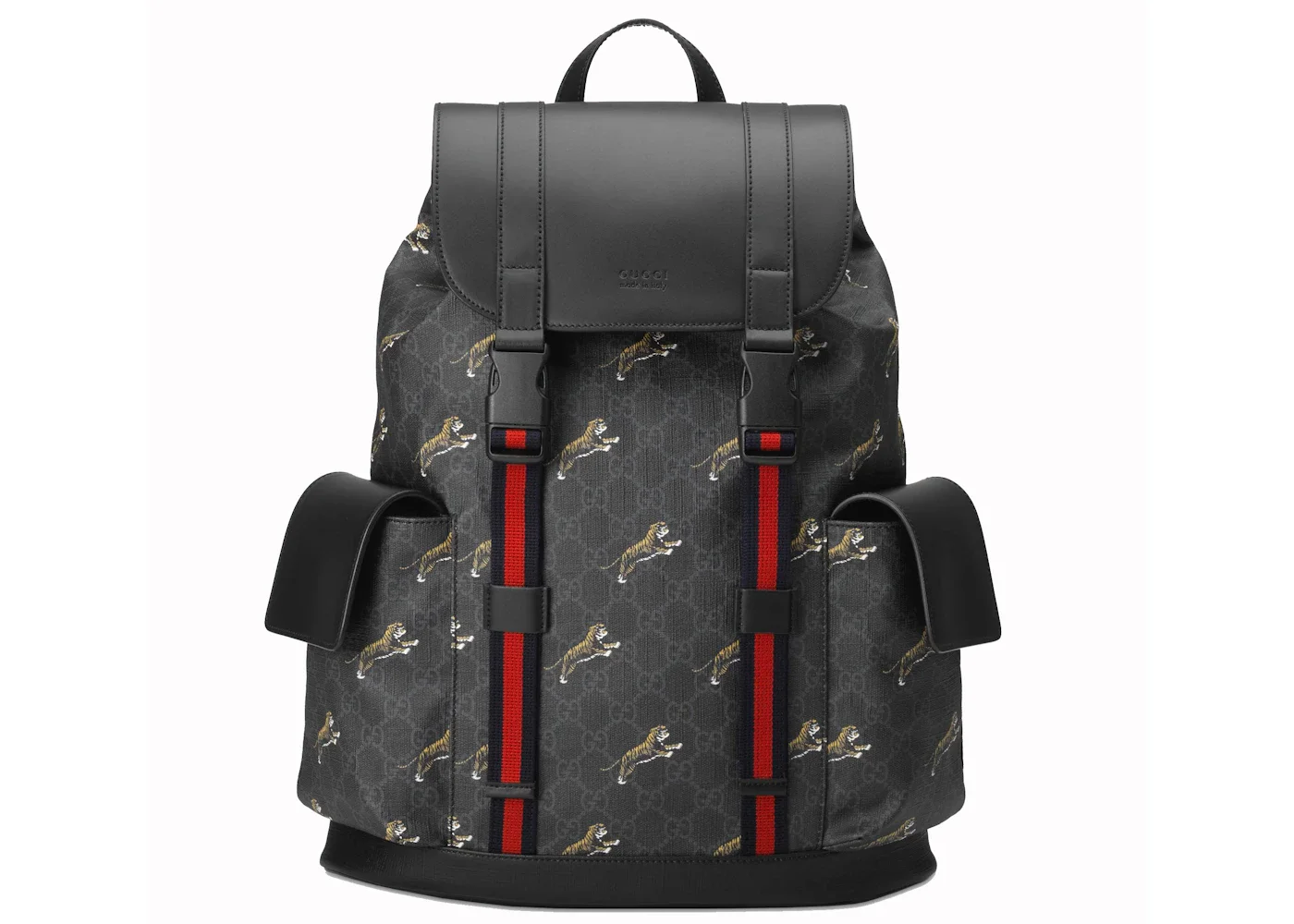Gucci Bestiary Backpack GG Supreme Tigers Black/Grey - 1