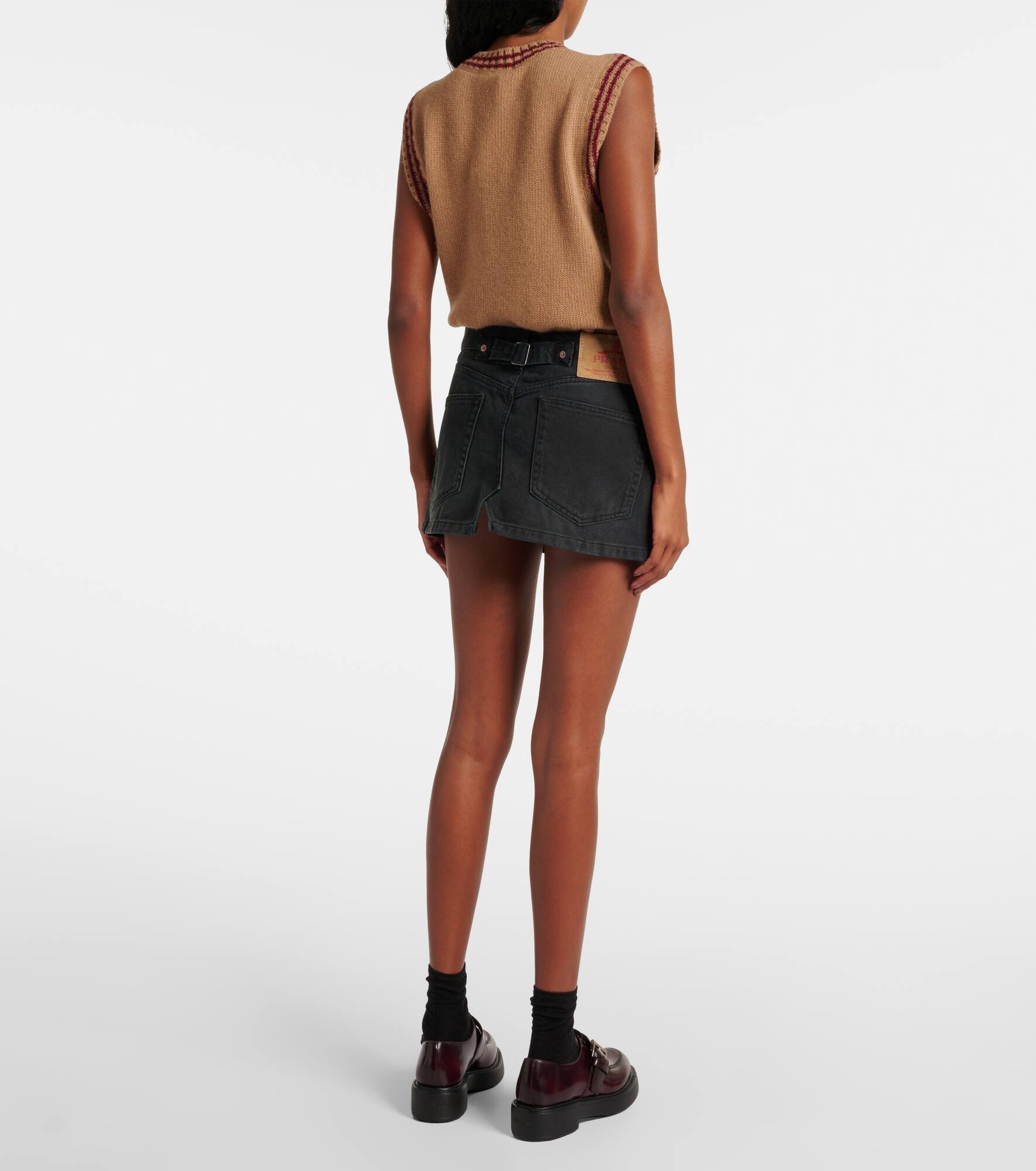 Low-rise denim skirt - 3