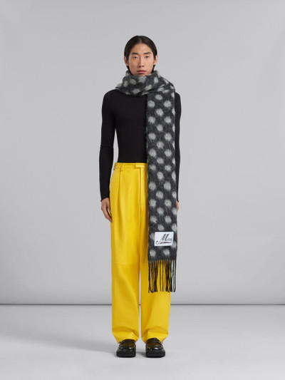 Marni BLACK WOOL-MOHAIR SCARF WITH POLKA DOTS outlook