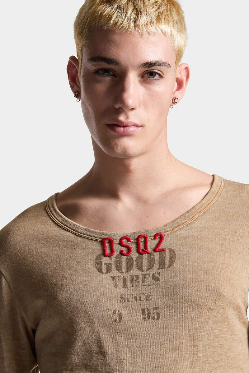 DSQ2 MARBLE DYED CHOKE FIT T-SHIRT 5