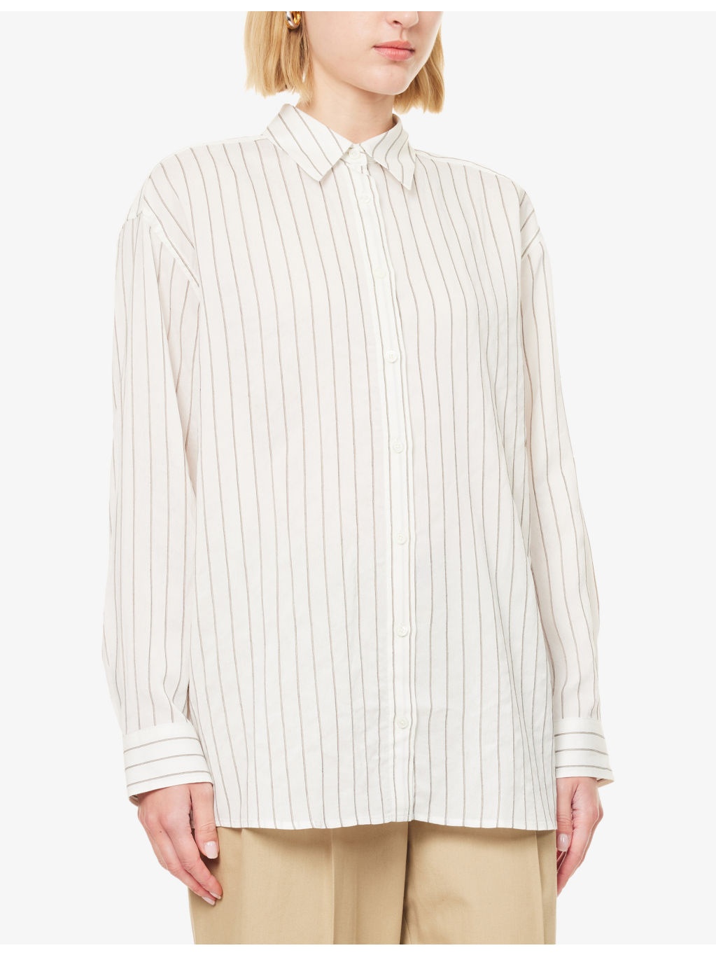 Striped Long-Sleeves Woven Shirt - 3