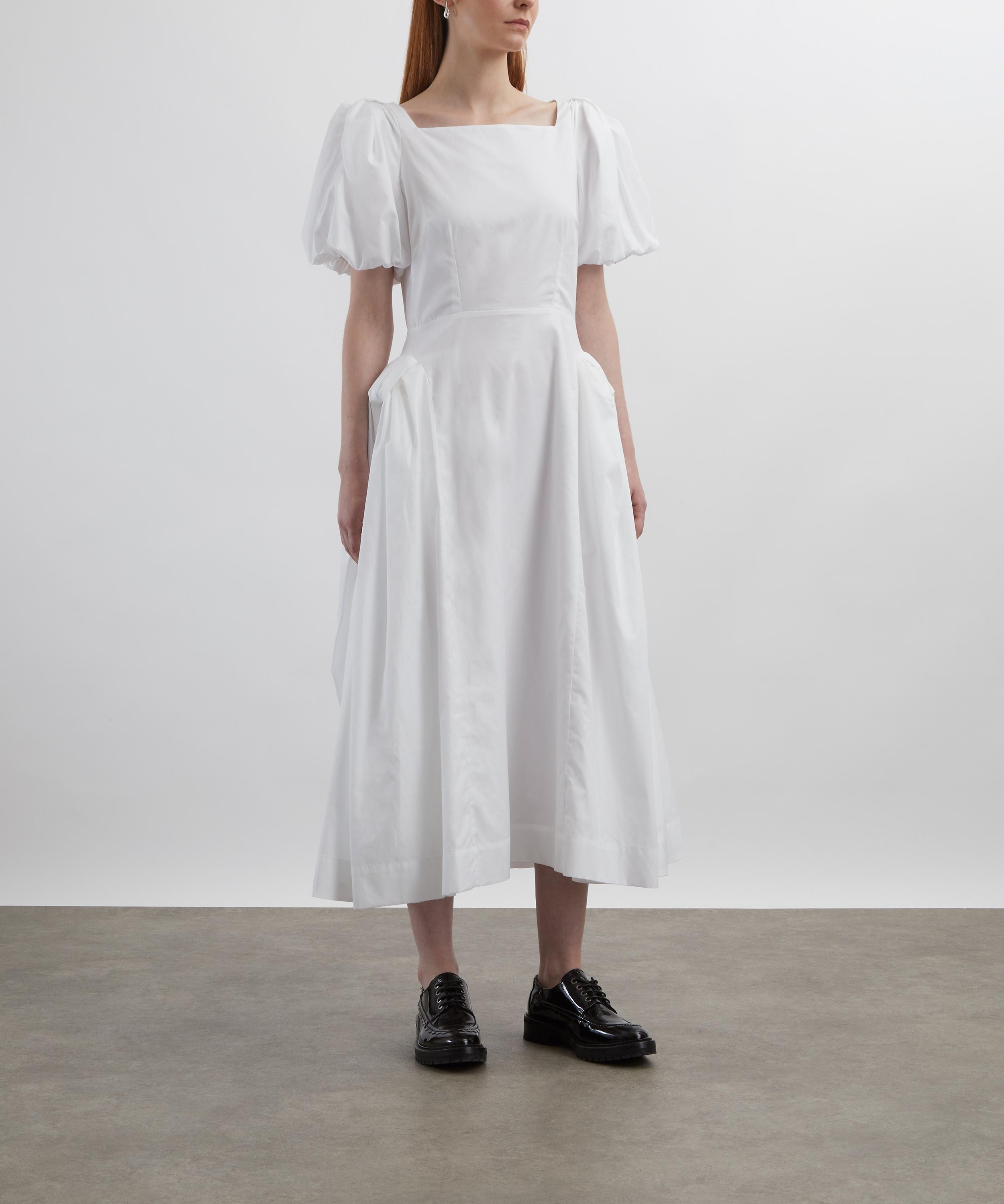 Bow Puff-Sleeve Hip Dress - 3