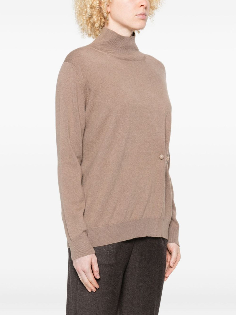 high-neck button-detail sweater 3