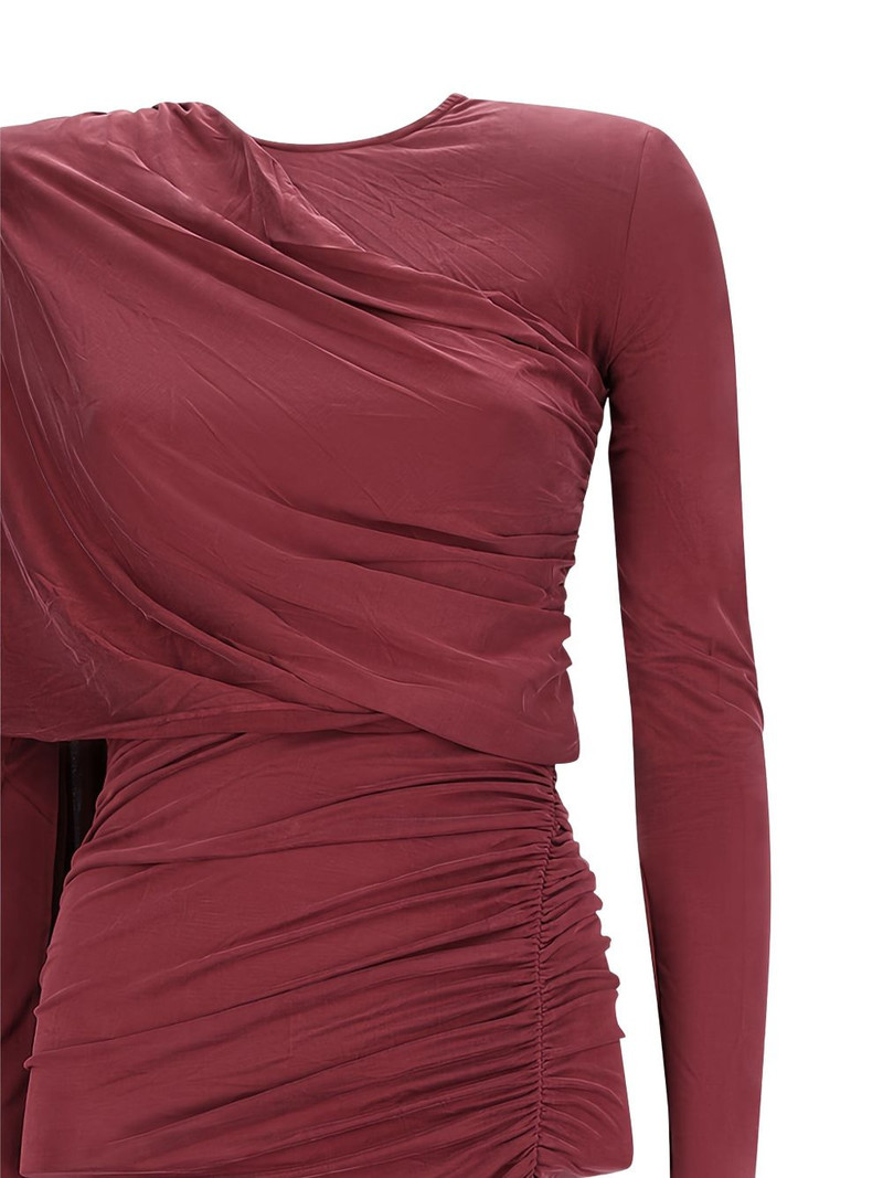 draped long-sleeve dress 3