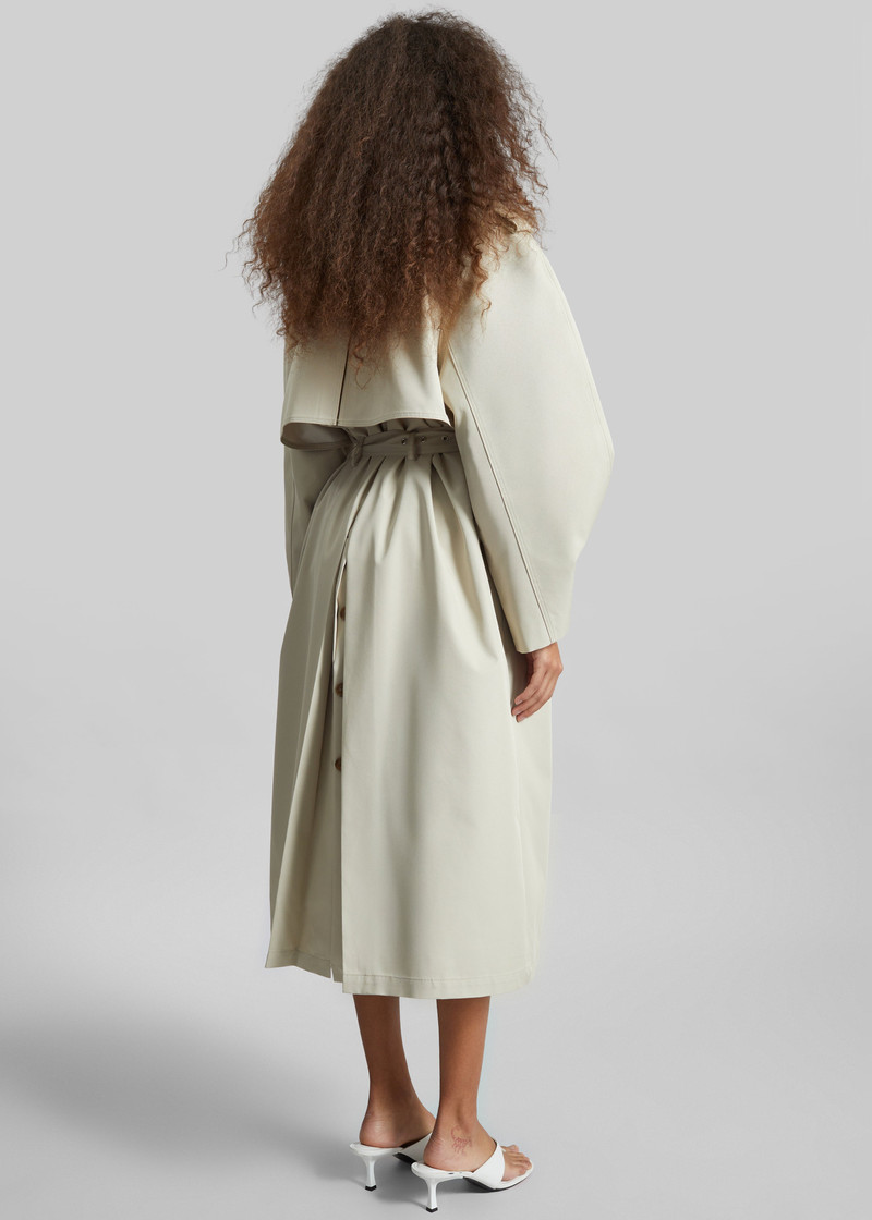 Genoa Padded Trench Coat - Beige 6