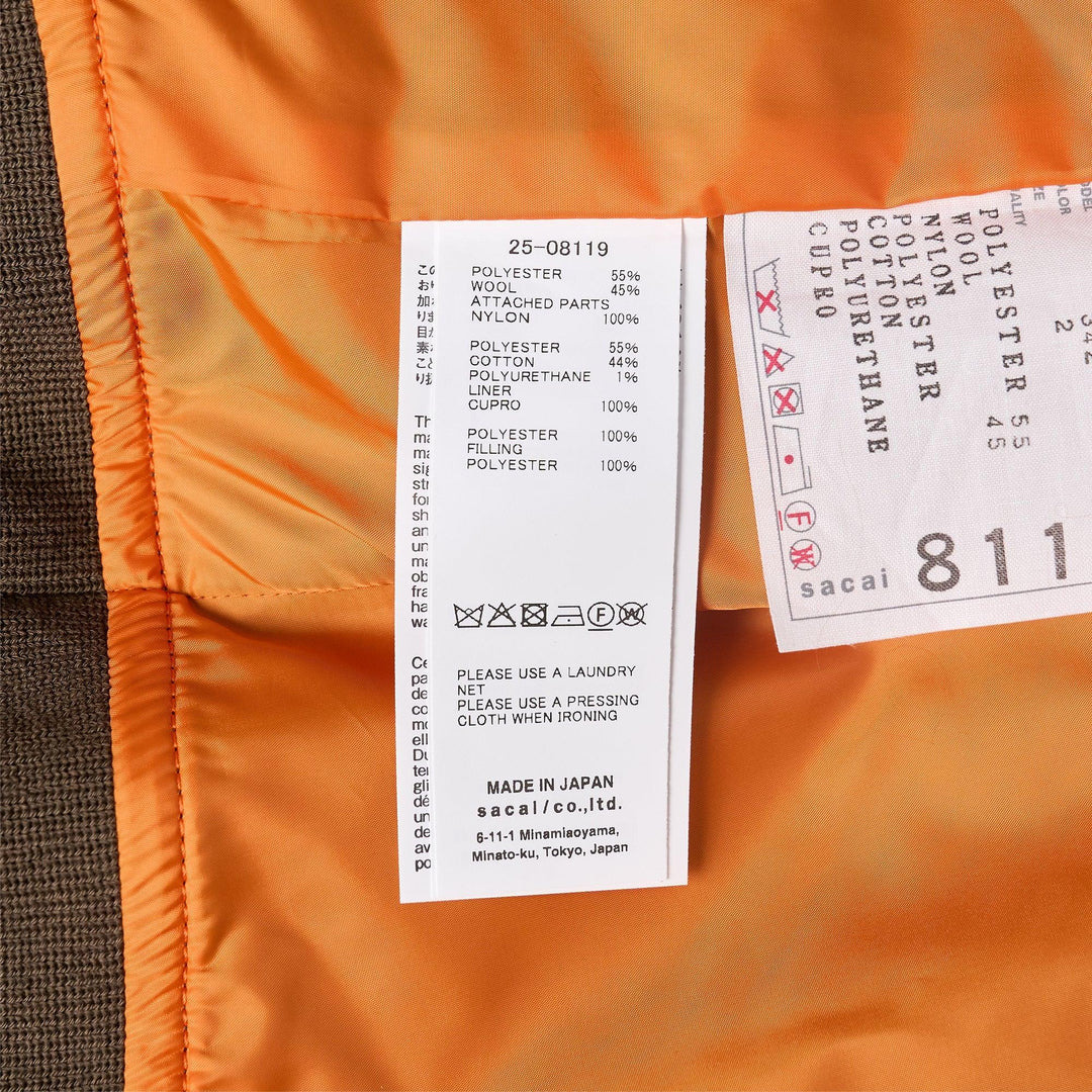 Stripe Doeskin X Nylon Twill Jacket - 3