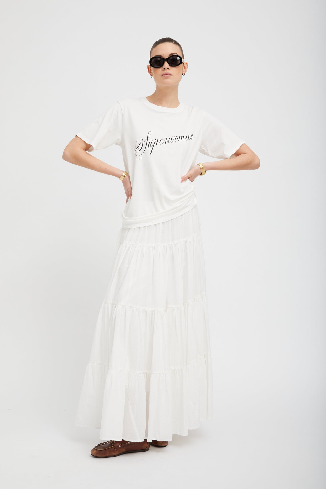 WHITE CLASSIC SUPERWOMAN TEE - 3