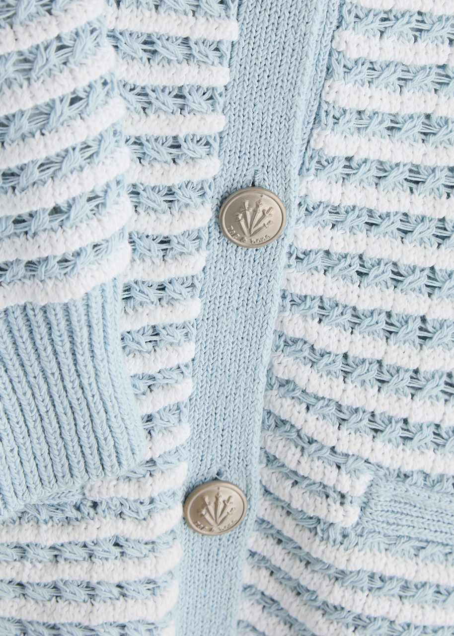 Marlee striped cotton-blend cardigan - 5