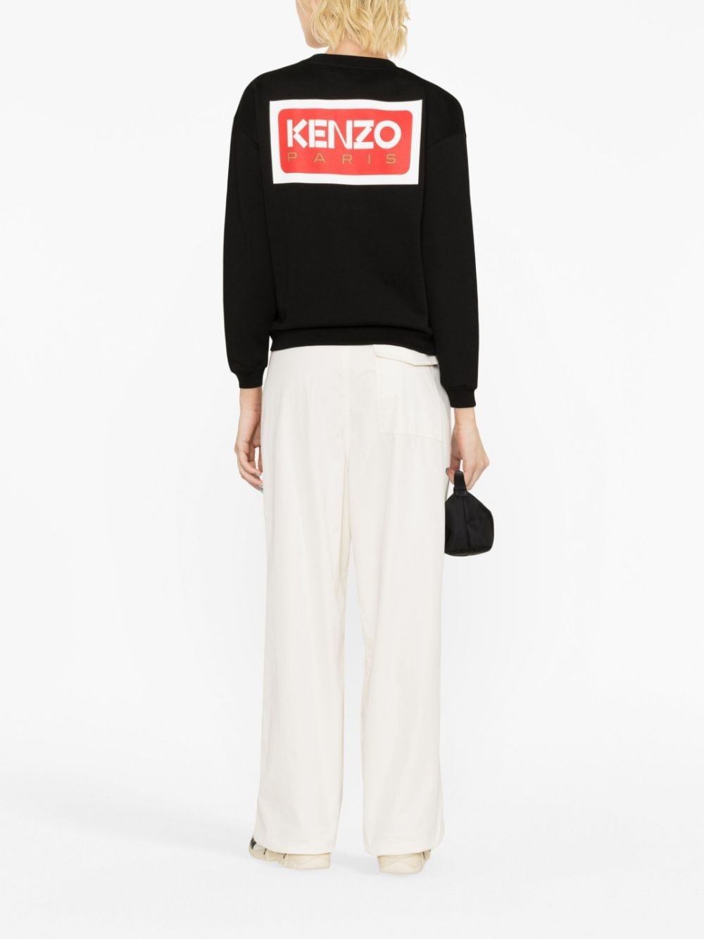 logo-embroidered cotton sweatshirt - 2