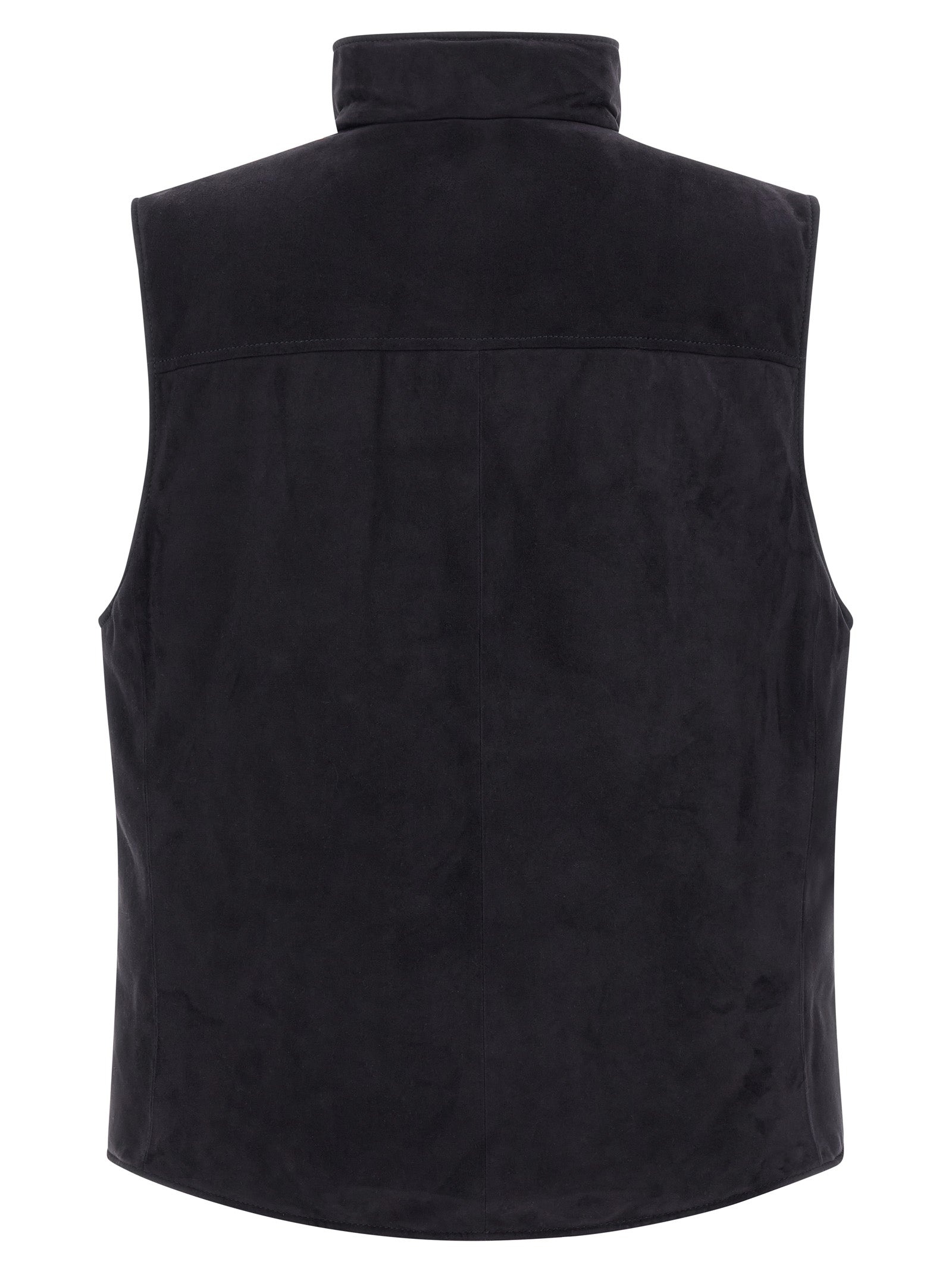 Suede Vest Gilet Blue - 2