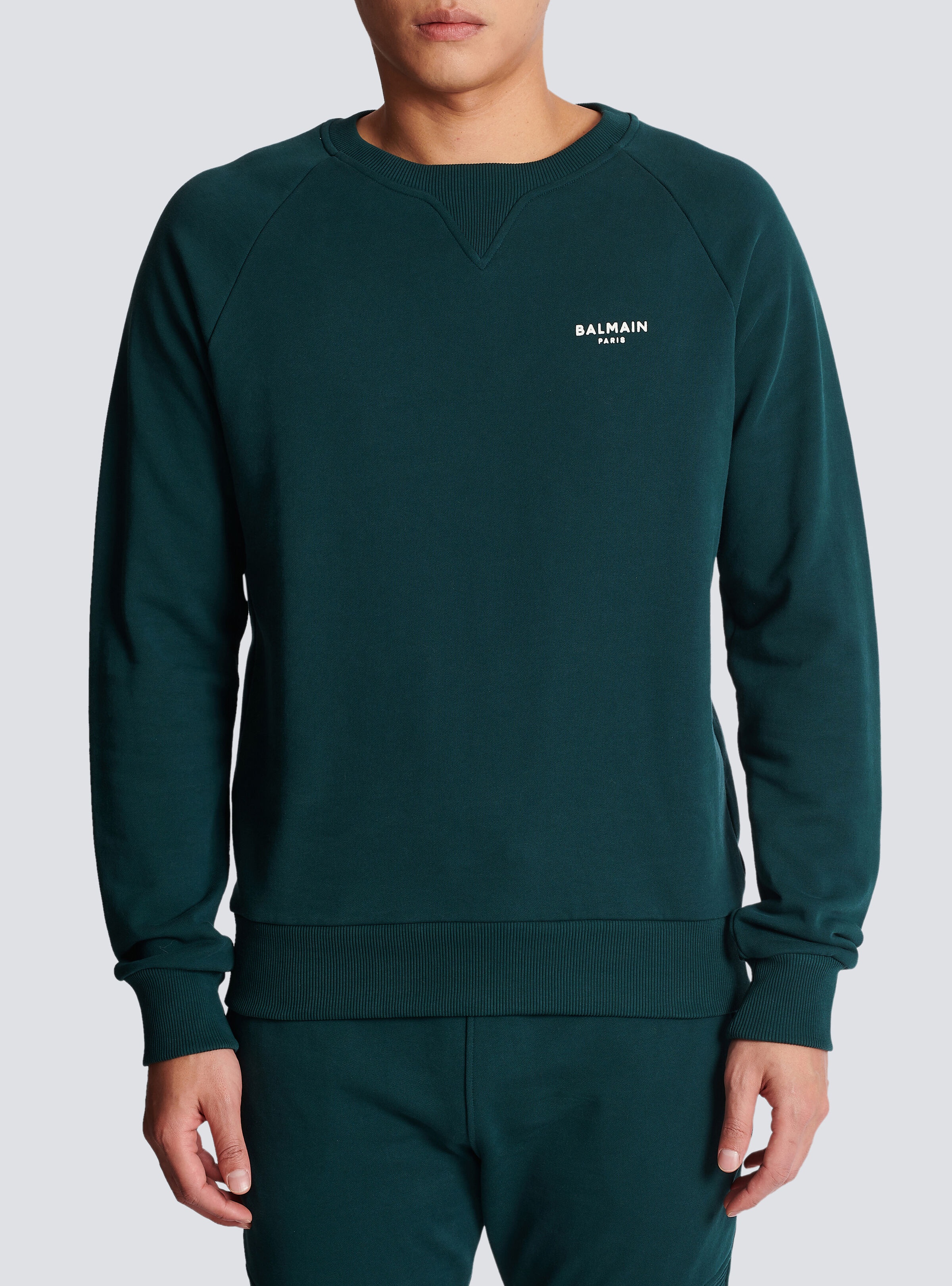 Flocked Balmain sweatshirt - 5