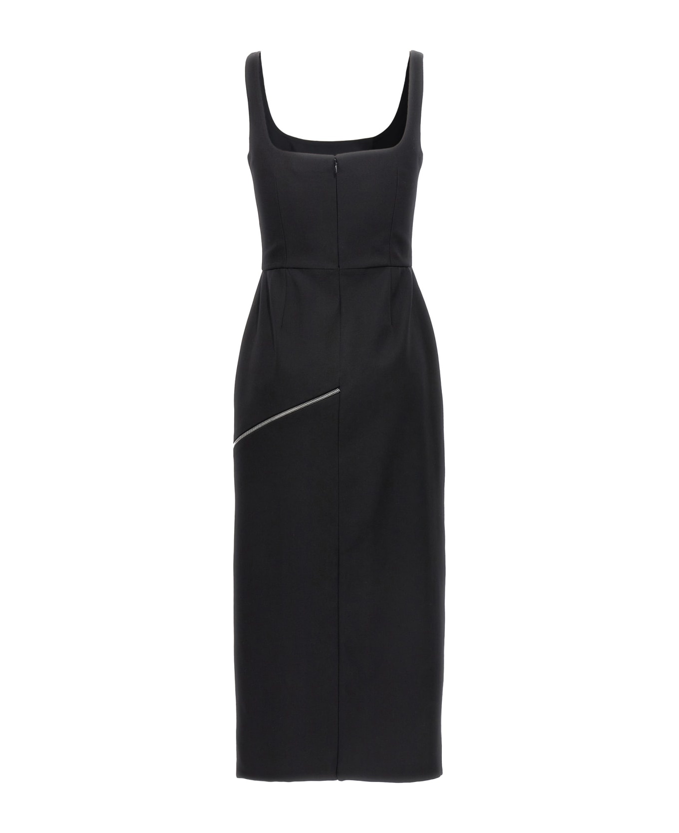 Zip Wool Midi Dress - 2