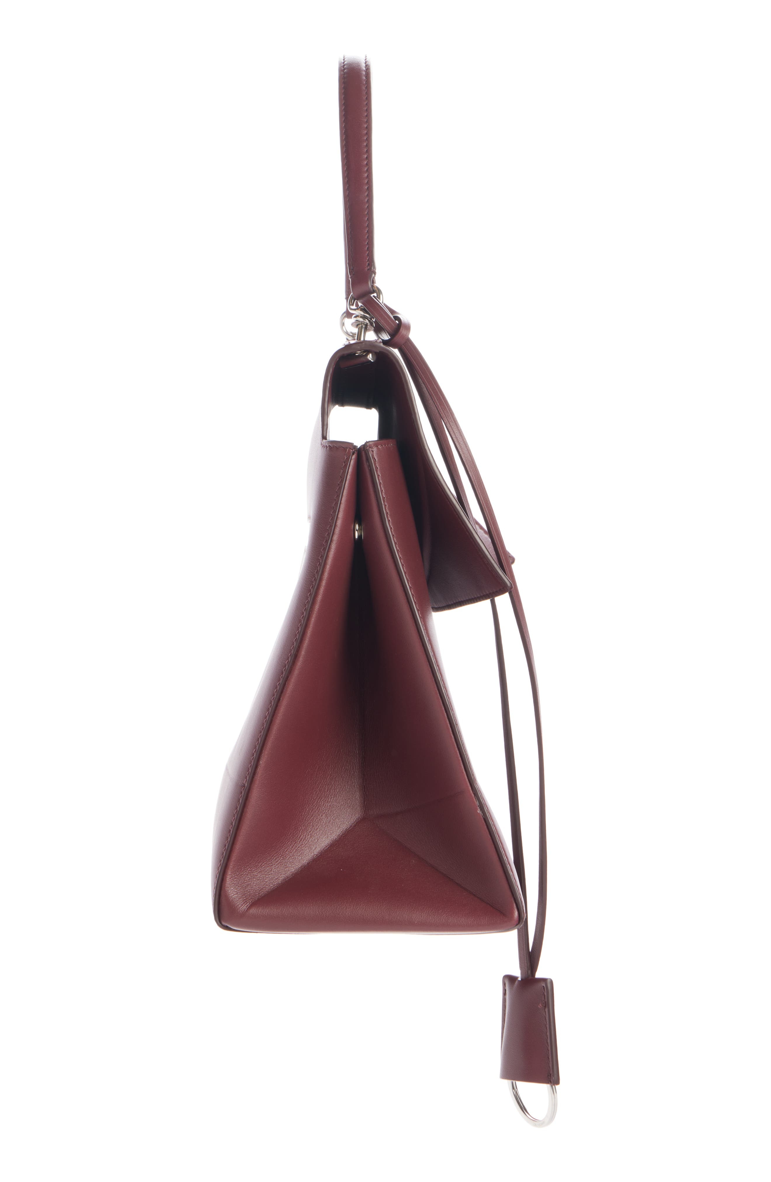 Balenciaga Medium Nano BB Leather Top Handle Bag in 6036 Dark Burgundy at Nordstrom - 4