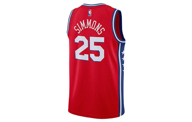Jordan Air Jordan Basketball Vest Jersey SW Fan Edition 2020 Season Philadelphia 76ers Simmons 2 No. 5 Larg outlook