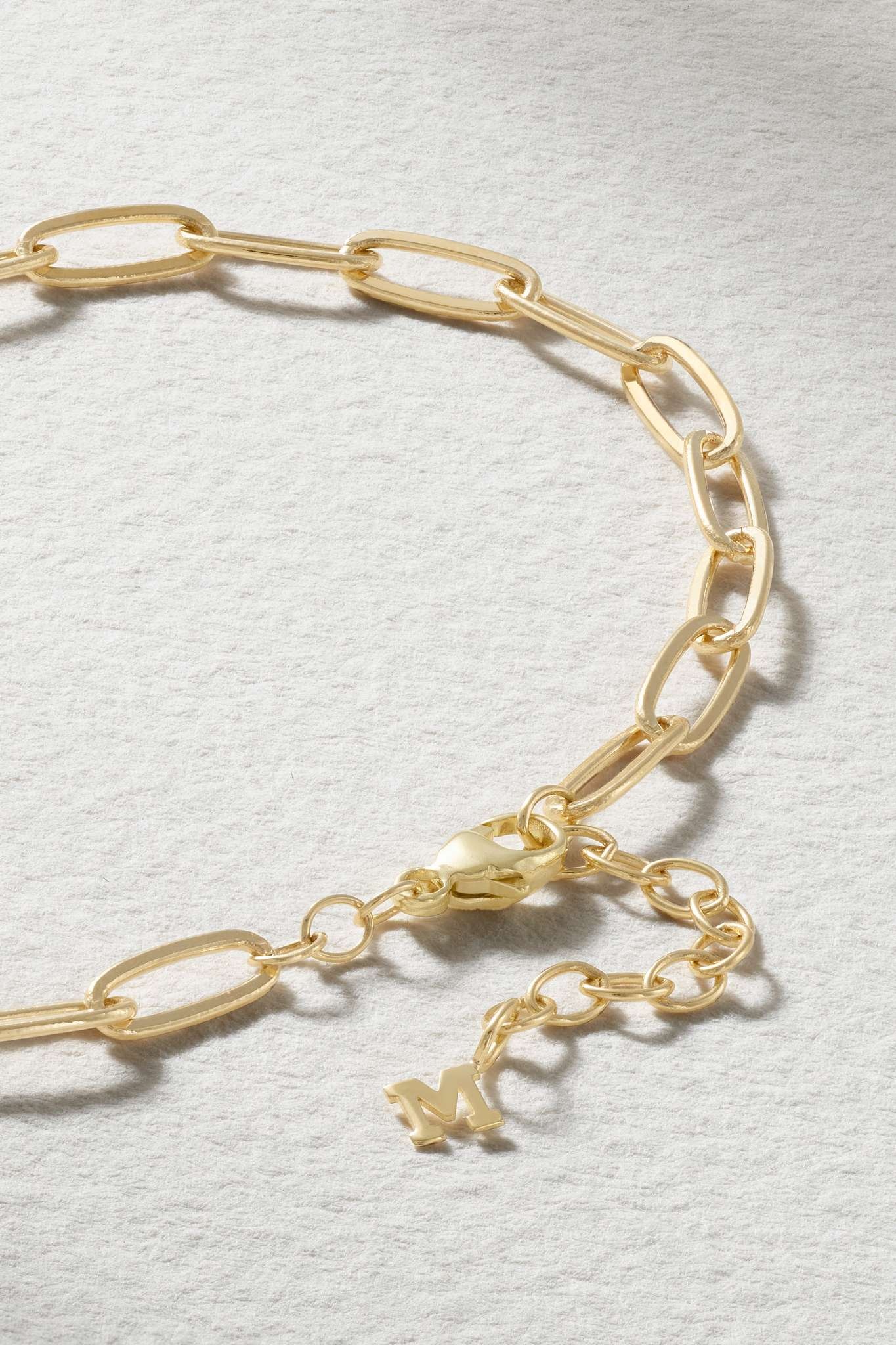 Paperclip Chain 14-karat gold bracelet - 3