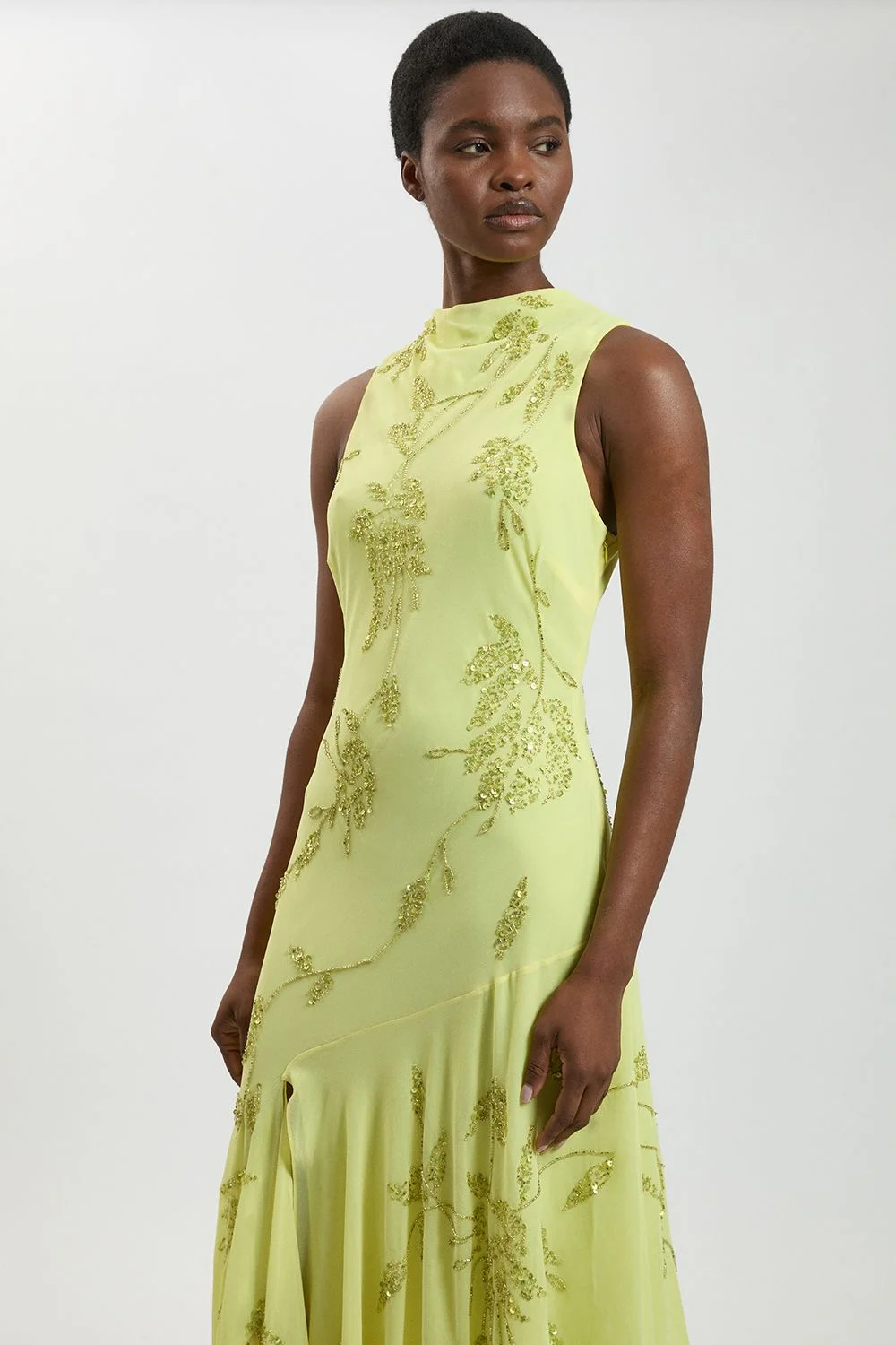 Petite Beaded Cowl Detail Maxi Dress - 1