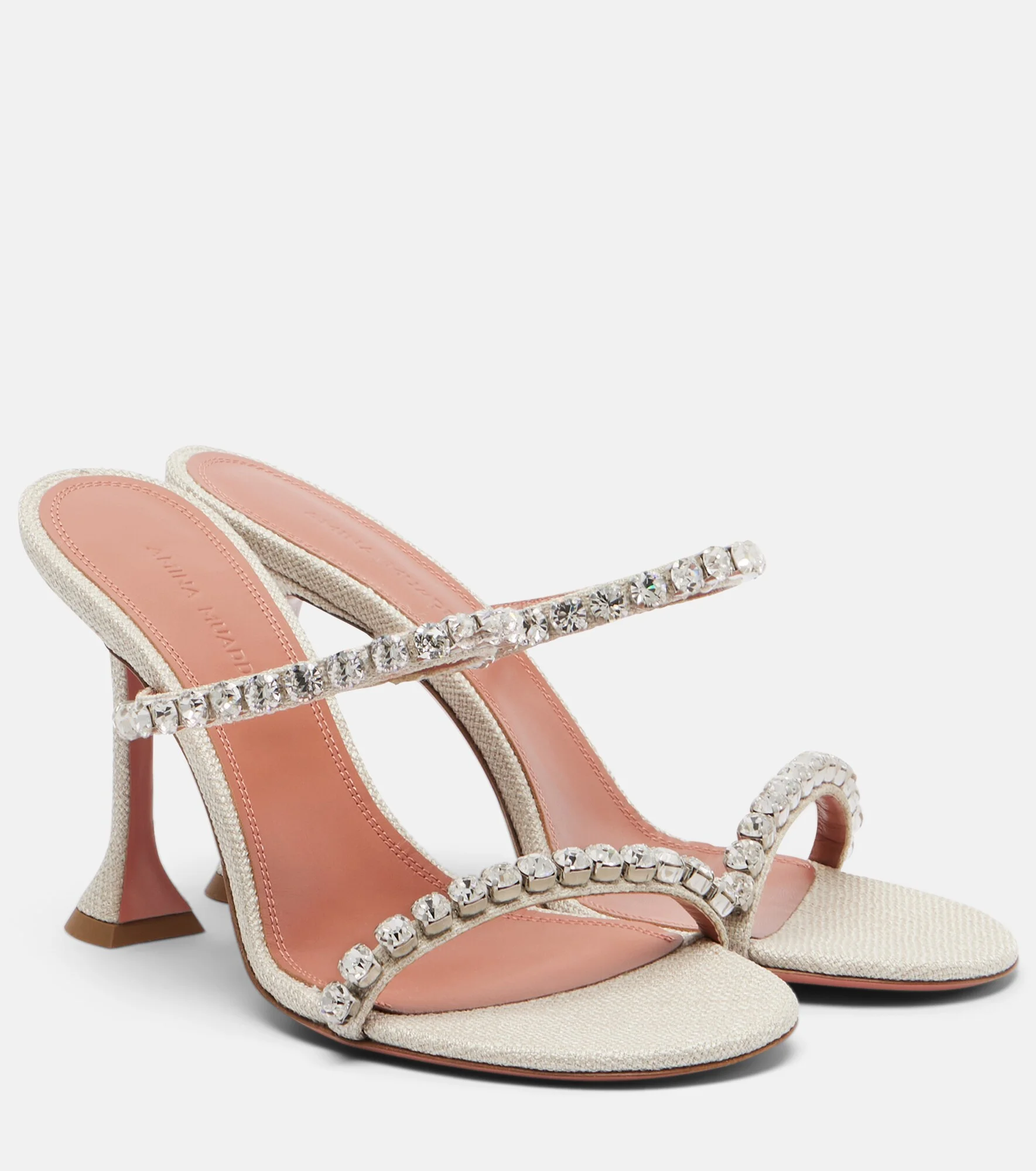 Gigi embellished canvas mules - 1