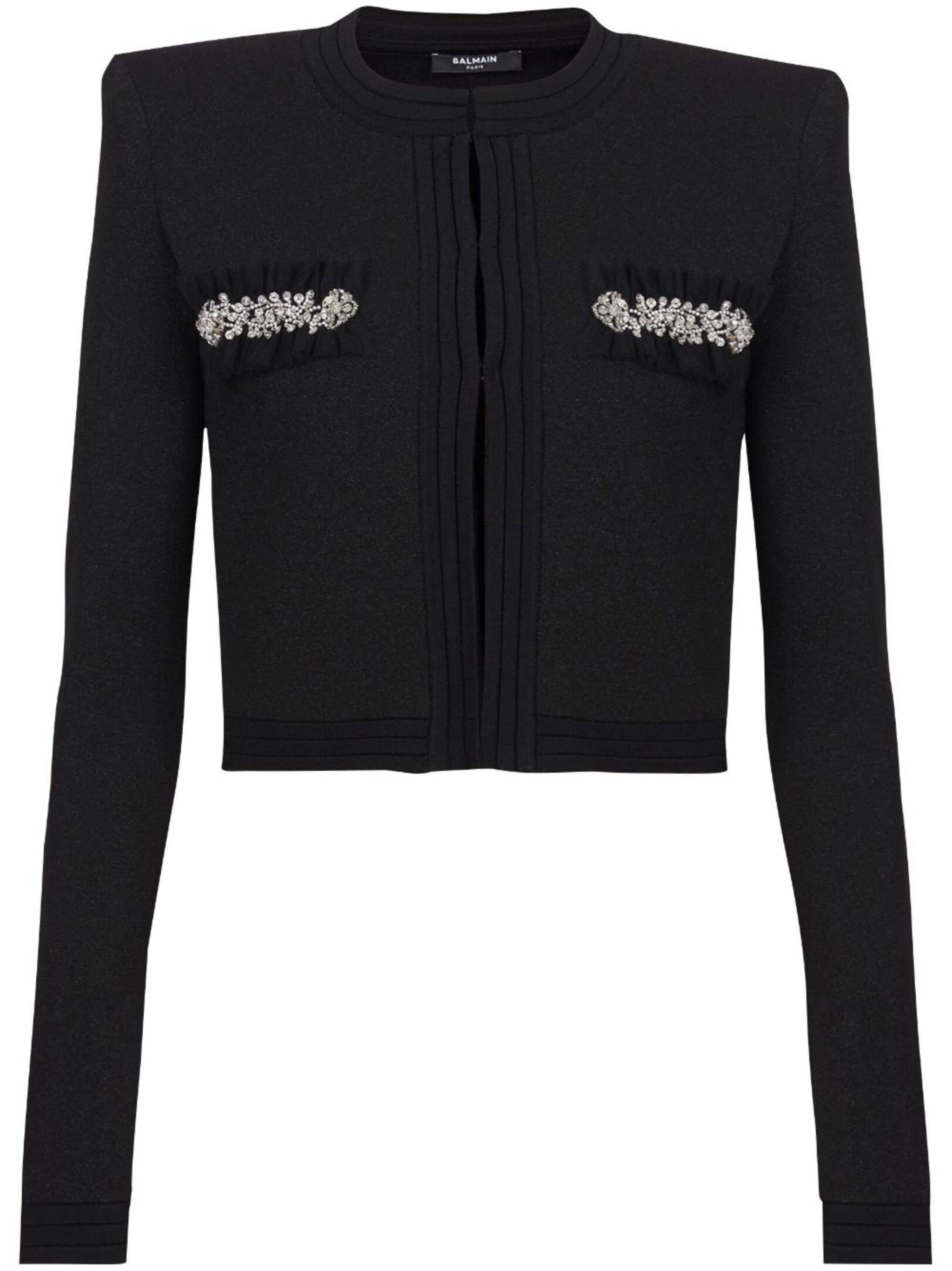 crystal-embellished cardigan - 1