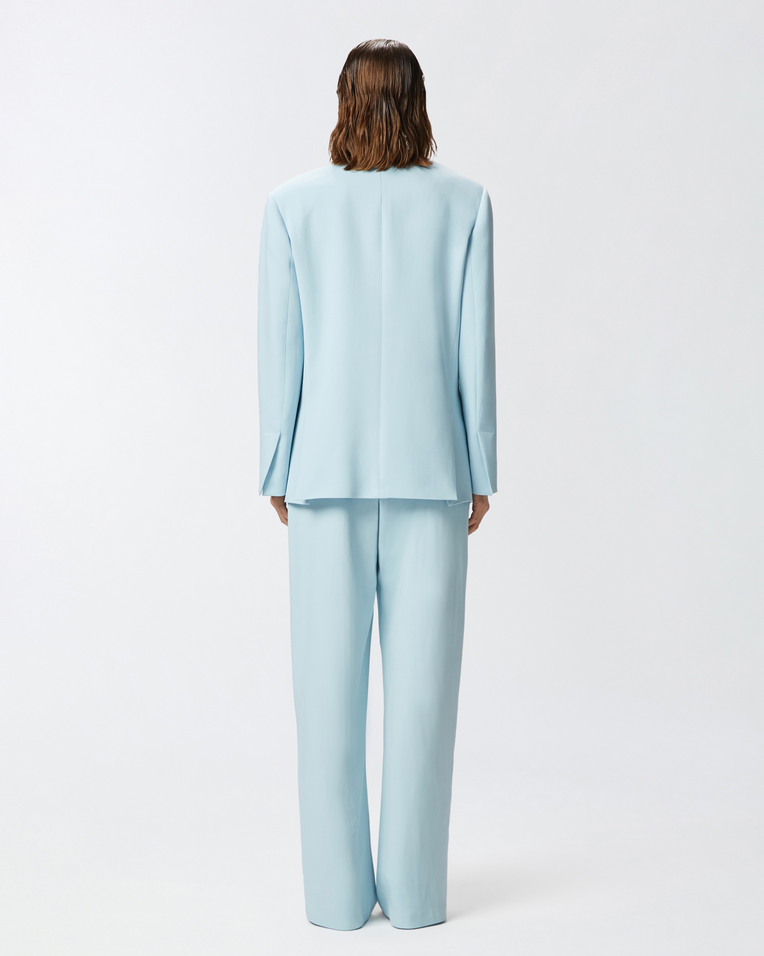 SINGLE-BREASTED CADY BLAZER WITH JEWEL BUTTON - 4
